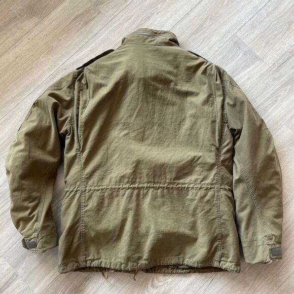 Abercrombie & Fitch Men's Y2K Military Green Field Jacket HTF 90's Vintage Large - Picture 5 of 8